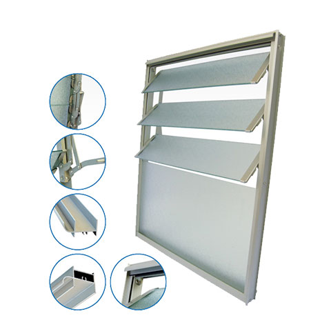 Ventana Curva Mate con Celosía